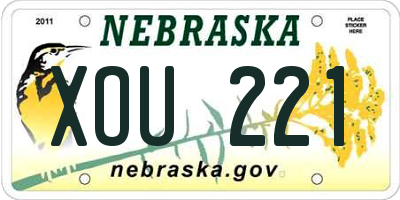 NE license plate XOU221