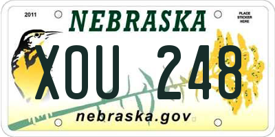 NE license plate XOU248