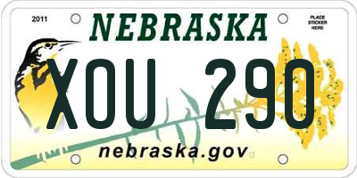 NE license plate XOU290