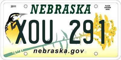 NE license plate XOU291
