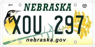 NE license plate XOU297
