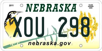 NE license plate XOU298