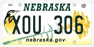 NE license plate XOU306