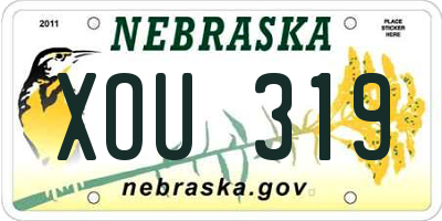 NE license plate XOU319