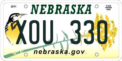 NE license plate XOU330