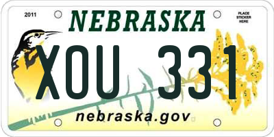 NE license plate XOU331