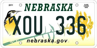 NE license plate XOU336
