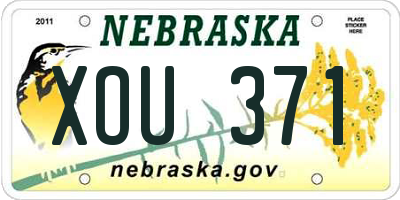 NE license plate XOU371