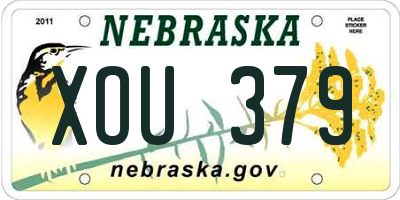 NE license plate XOU379