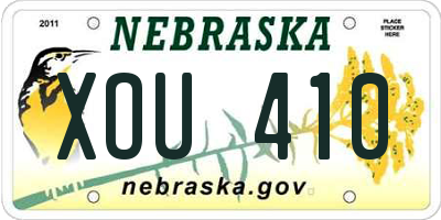 NE license plate XOU410