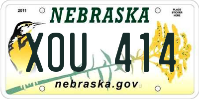 NE license plate XOU414