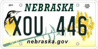NE license plate XOU446