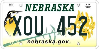 NE license plate XOU452