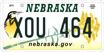 NE license plate XOU464