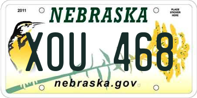 NE license plate XOU468