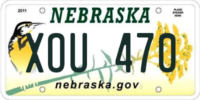 NE license plate XOU470