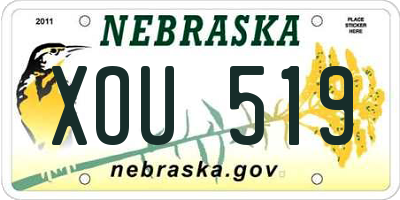 NE license plate XOU519