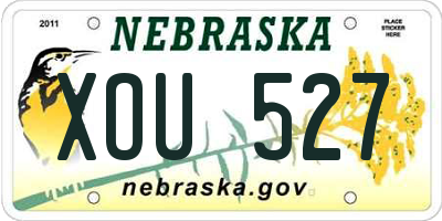 NE license plate XOU527