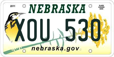 NE license plate XOU530