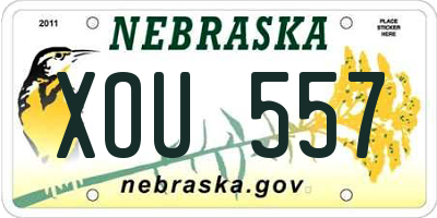 NE license plate XOU557
