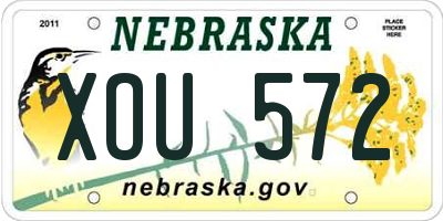 NE license plate XOU572