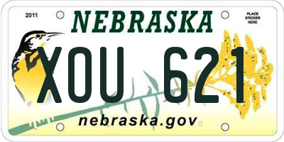 NE license plate XOU621
