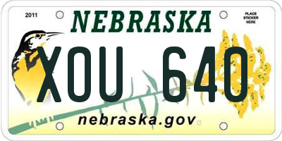 NE license plate XOU640