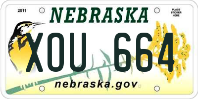 NE license plate XOU664