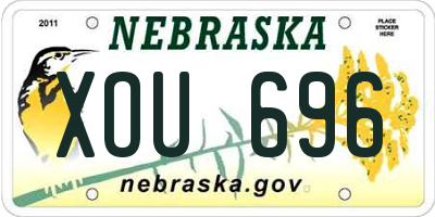 NE license plate XOU696