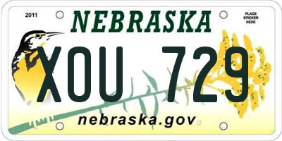 NE license plate XOU729