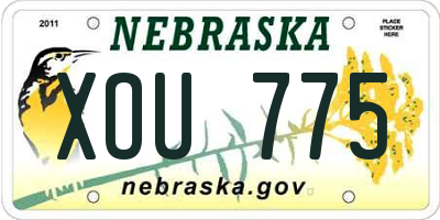 NE license plate XOU775