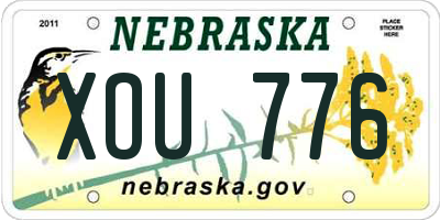 NE license plate XOU776