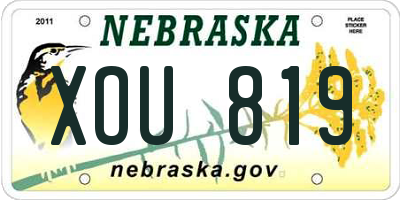 NE license plate XOU819