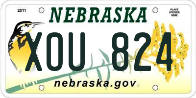 NE license plate XOU824