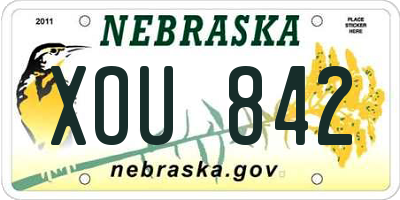 NE license plate XOU842