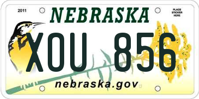 NE license plate XOU856