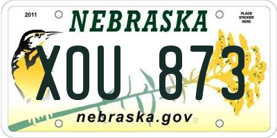 NE license plate XOU873