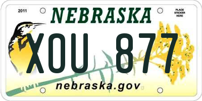 NE license plate XOU877