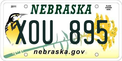 NE license plate XOU895