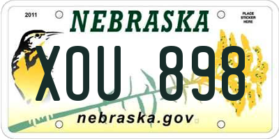 NE license plate XOU898