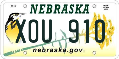 NE license plate XOU910
