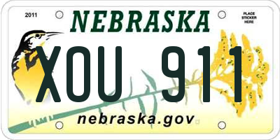 NE license plate XOU911