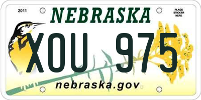 NE license plate XOU975