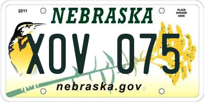 NE license plate XOV075