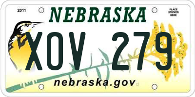 NE license plate XOV279