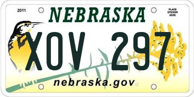 NE license plate XOV297
