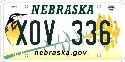 NE license plate XOV336