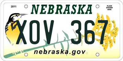 NE license plate XOV367