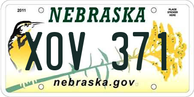 NE license plate XOV371