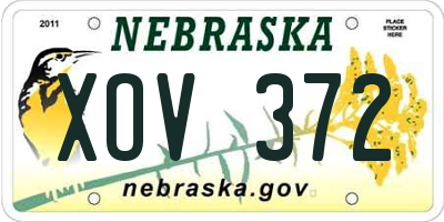 NE license plate XOV372